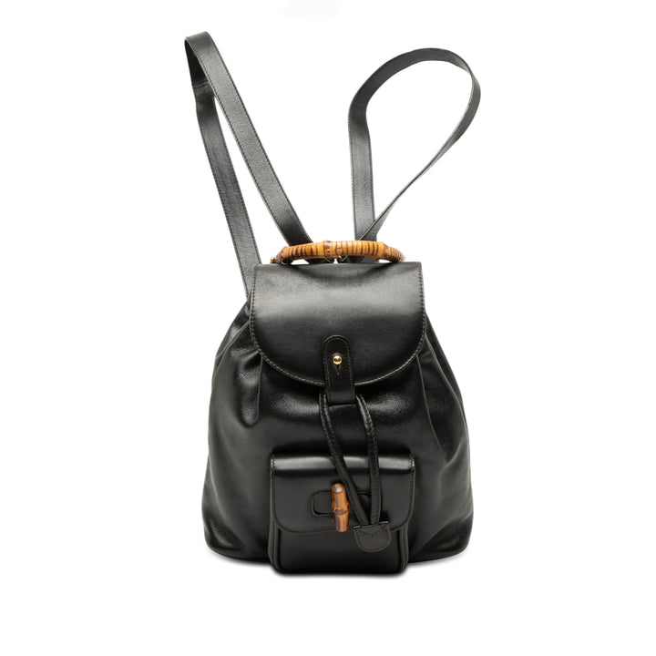 Gucci Bamboo Sac à dos à cordon Cuir de veau