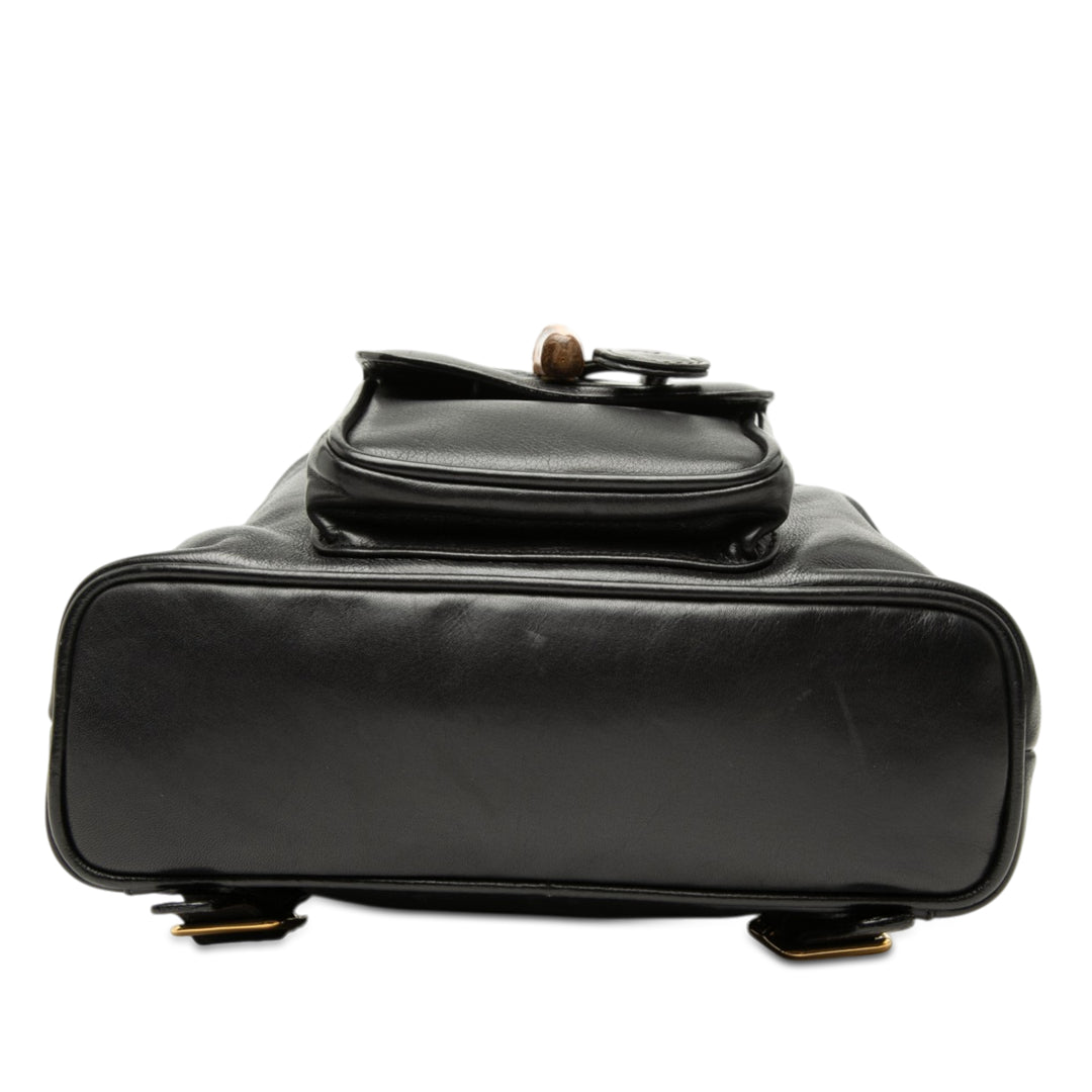 Gucci Bamboo Sac à dos à cordon Cuir de veau