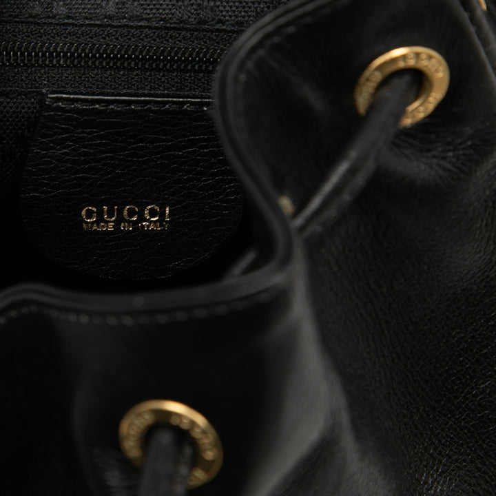 Gucci Bamboo Sac à dos à cordon Cuir de veau