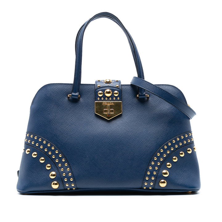 Prada clouté Saffiano Cuir Promenade Sac