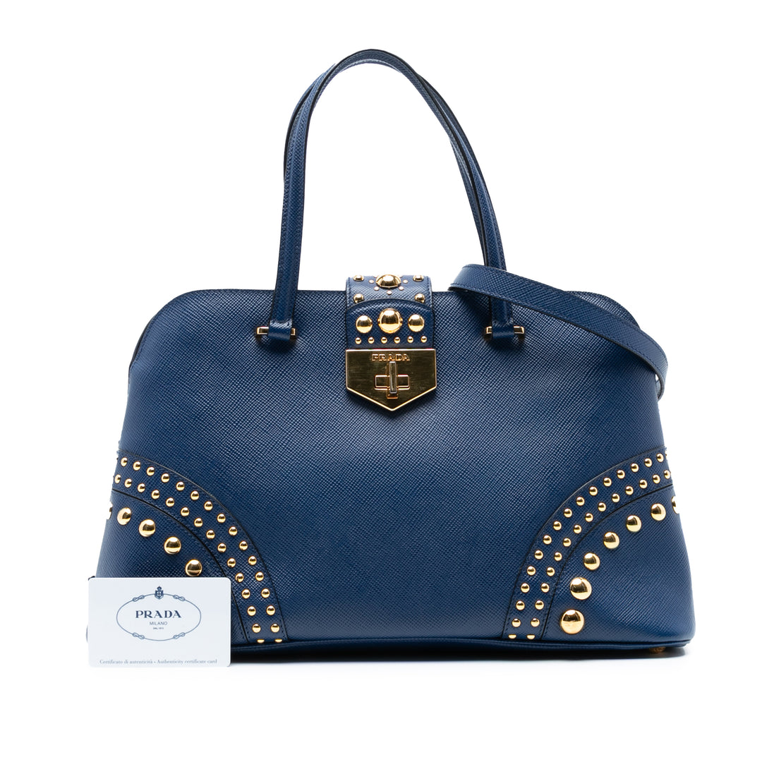 Prada clouté Saffiano Cuir Promenade Sac