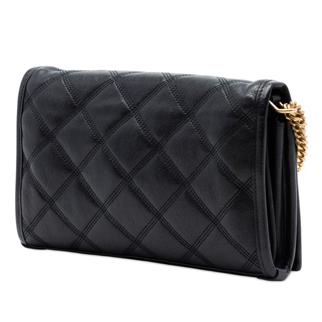 Saint Laurent Matelassé Diamond Cuir d’agneau Becky Wallet on Chain