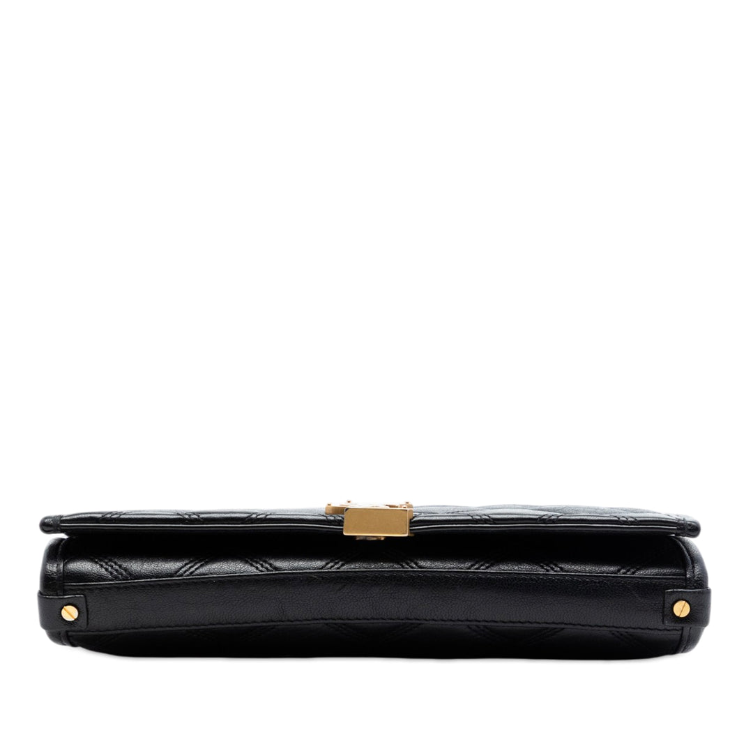 Saint Laurent Matelassé Diamond Cuir d’agneau Becky Wallet on Chain