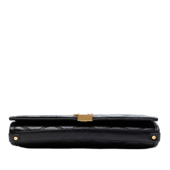 Saint Laurent Matelassé Diamond Cuir d’agneau Becky Wallet on Chain