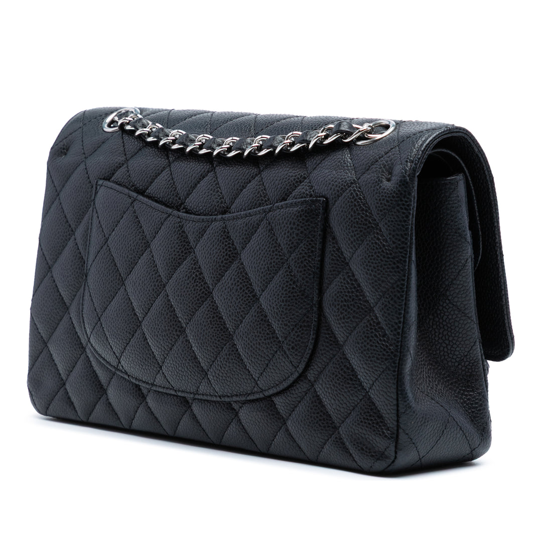Chanel Medium Classic Caviar Double rabat Noir