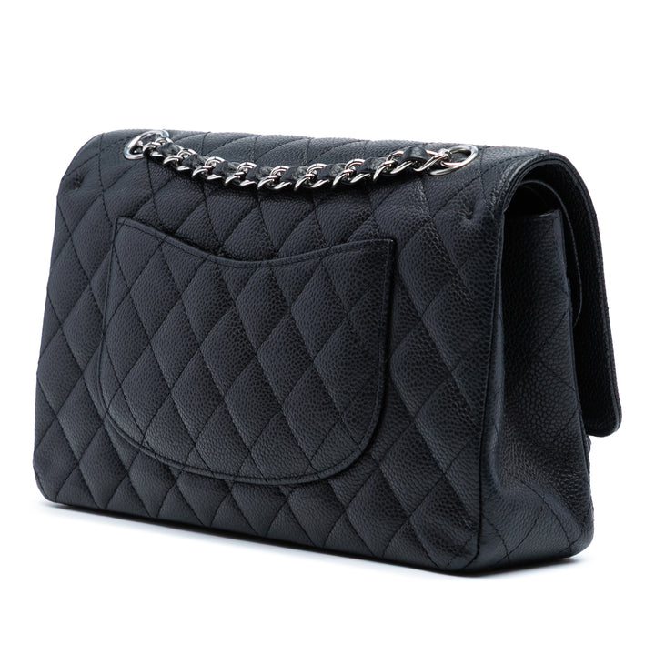 Chanel Medium Classic Caviar Double rabat Noir