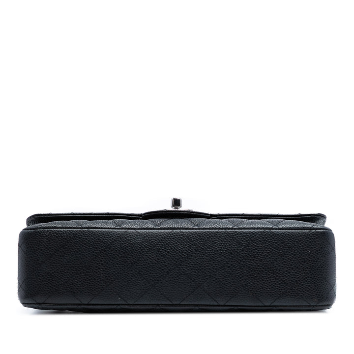 Chanel Medium Classic Caviar Double rabat Noir