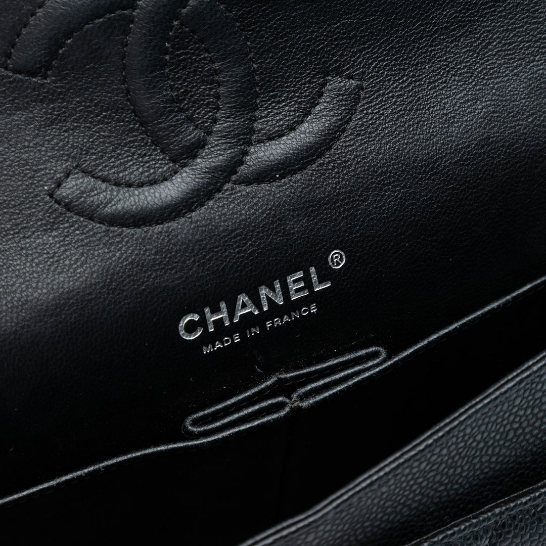 Chanel Medium Classic Caviar Double rabat Noir