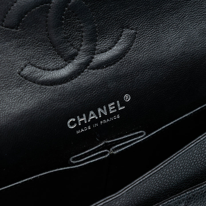 Chanel Medium Classic Caviar Double rabat Noir
