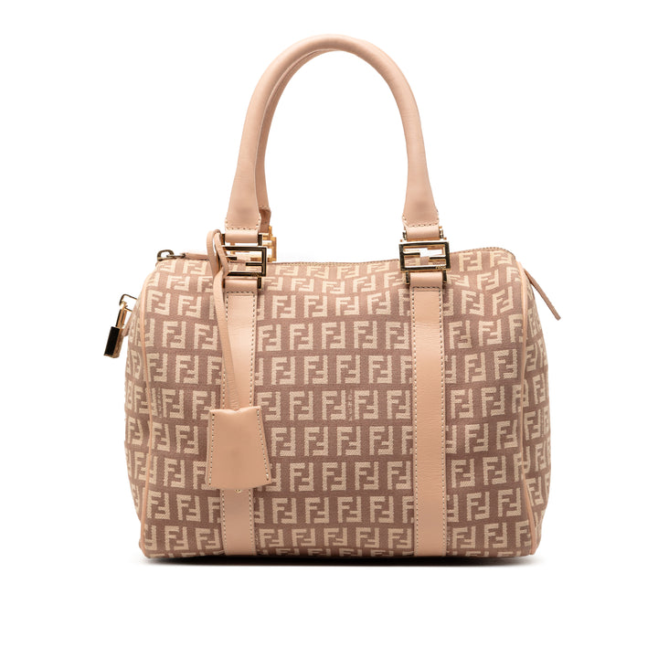 Fendi Small Zucchino Toile Forever Bauletto Boston Sac