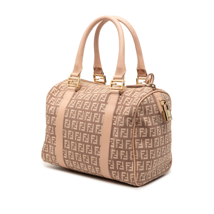 Fendi Small Zucchino Toile Forever Bauletto Boston Sac