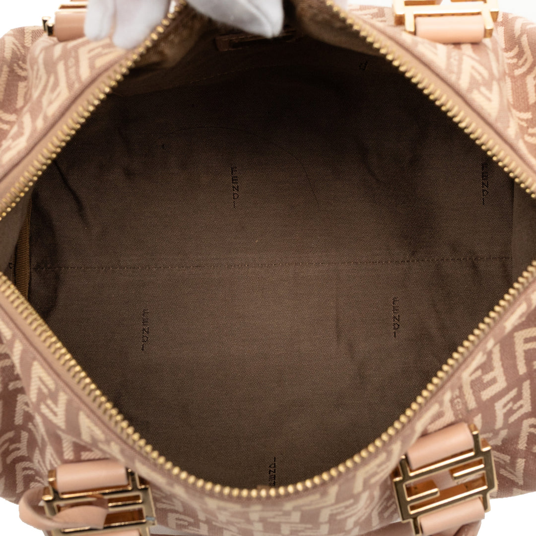 Fendi Small Zucchino Toile Forever Bauletto Boston Sac