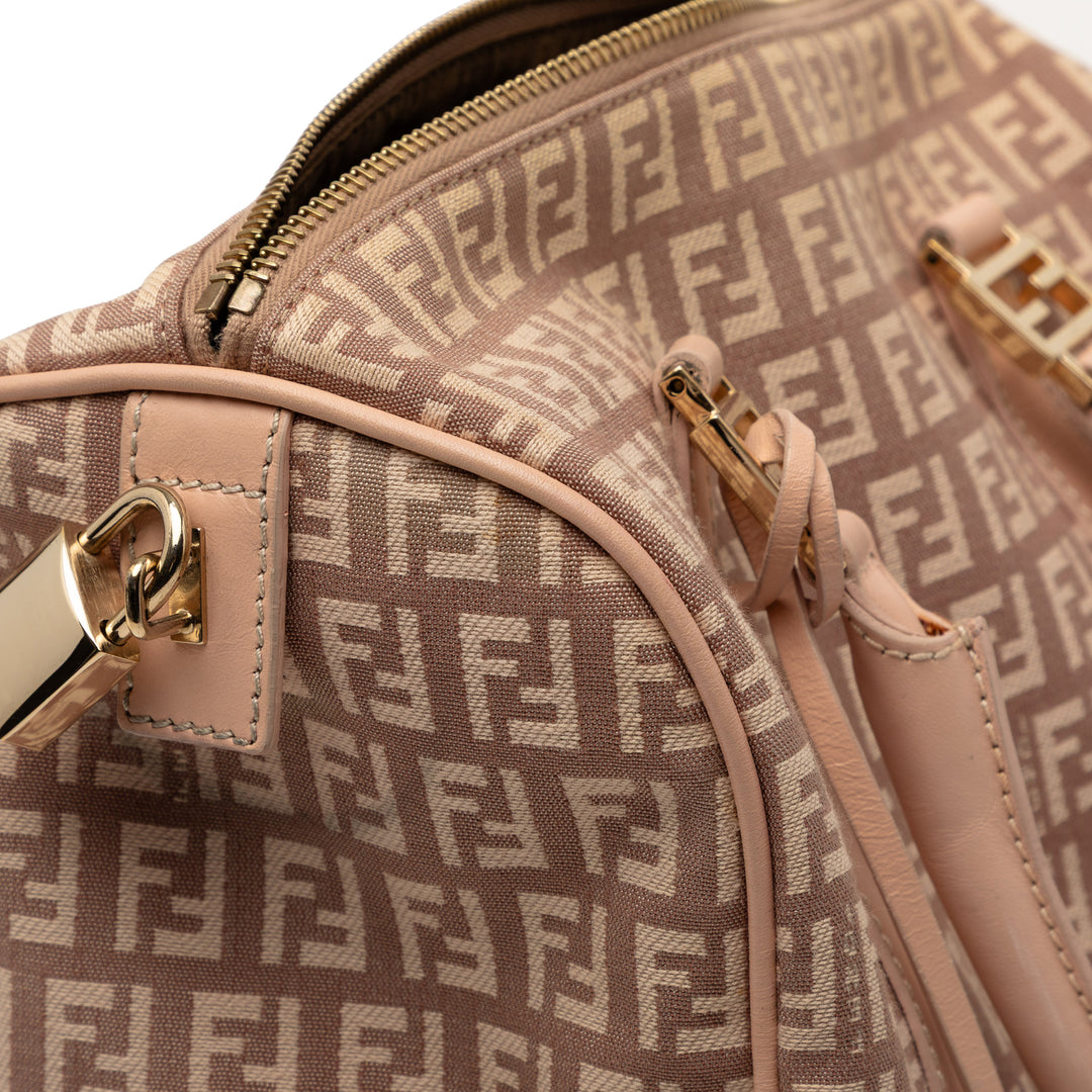 Fendi Small Zucchino Toile Forever Bauletto Boston Sac