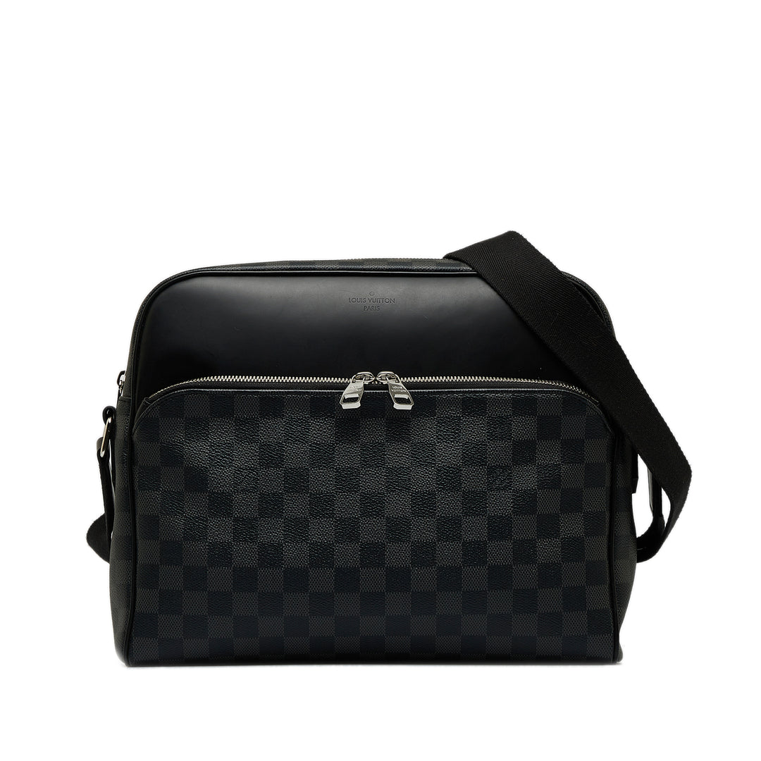 Damier Graphite Dayton Reporter MM Black - Gaby Paris