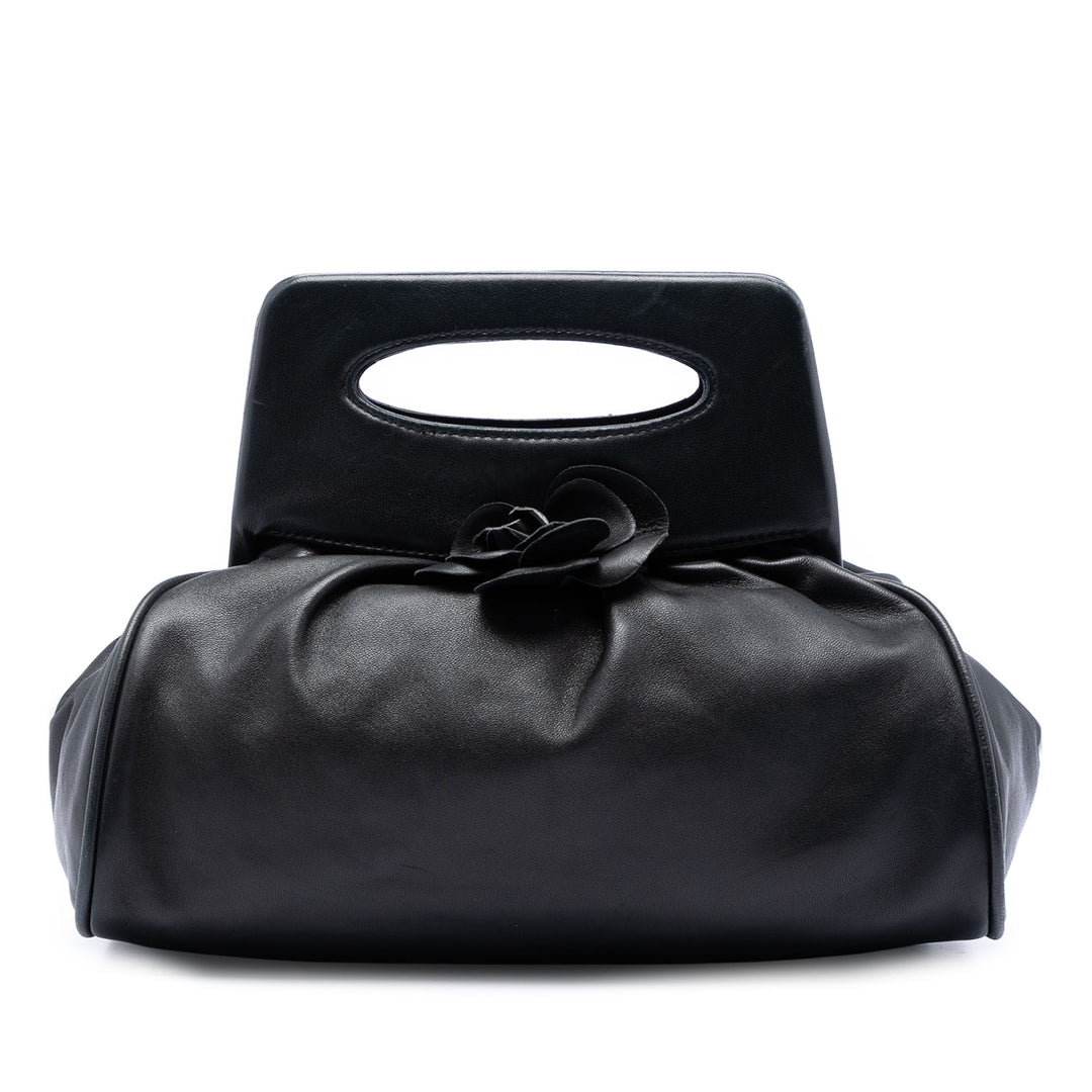 Chanel Cuir d’agneau Camellia anse supérieure Frame Sac