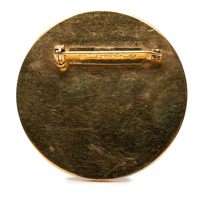 Chanel CC plaqué Émail 31 Rue Cambon Broche