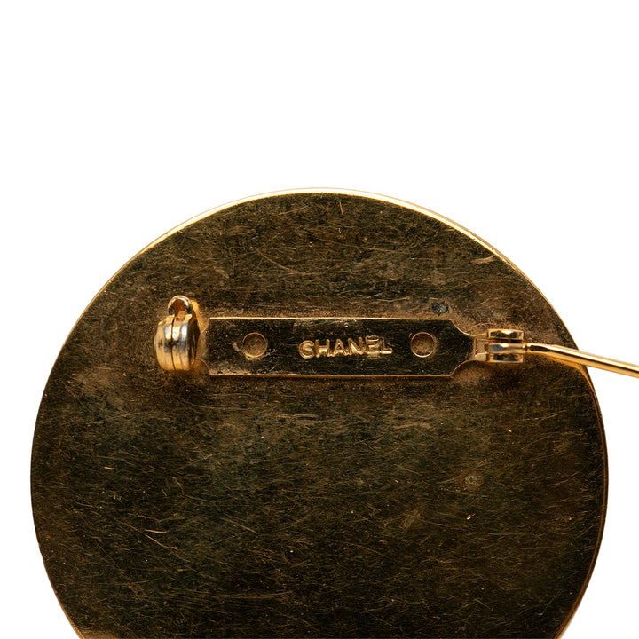 Chanel CC plaqué Émail 31 Rue Cambon Broche