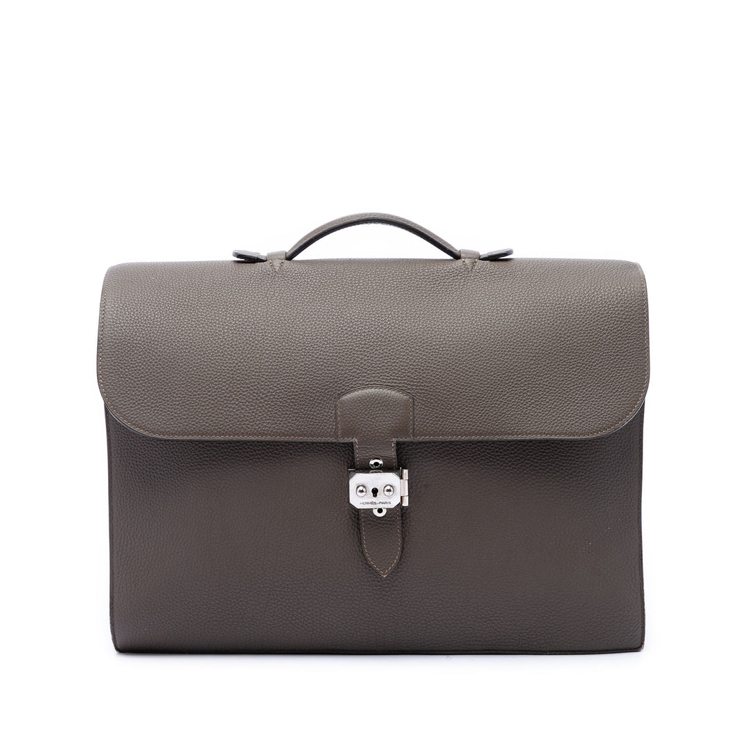 Hermès Porte-documents A Depeches 38 Togo Marron – vue principale – GABY PARIS