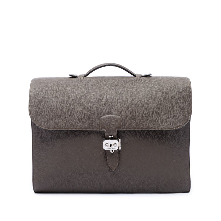 Hermès Porte-documents A Depeches 38 Togo Marron – vue principale – GABY PARIS