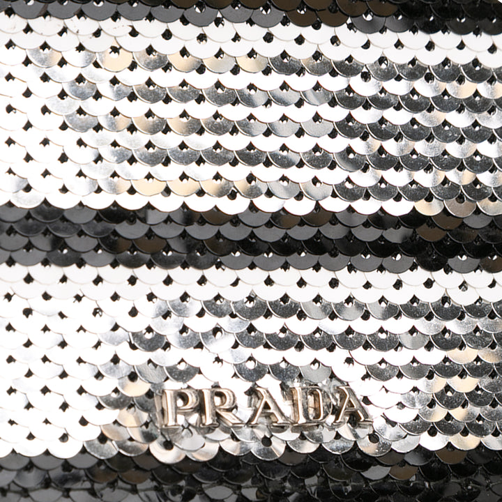 Prada Sequins Embellished Baia Chain à rabat