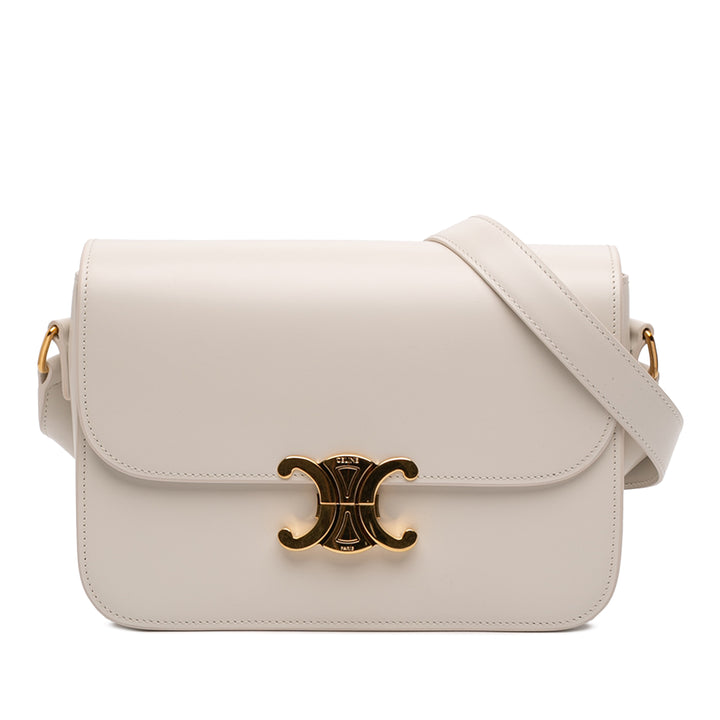 Celine Classique brillant Cuir de veau Triomphe Sac porté croisé