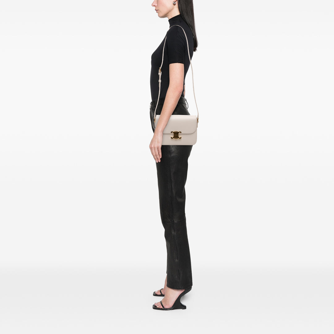 Celine Classique brillant Cuir de veau Triomphe Sac porté croisé