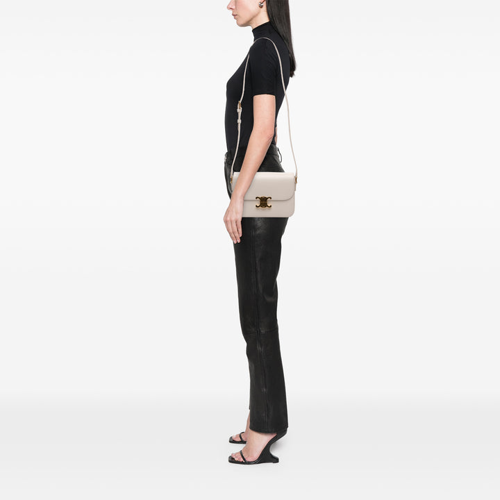 Celine Classique brillant Cuir de veau Triomphe Sac porté croisé