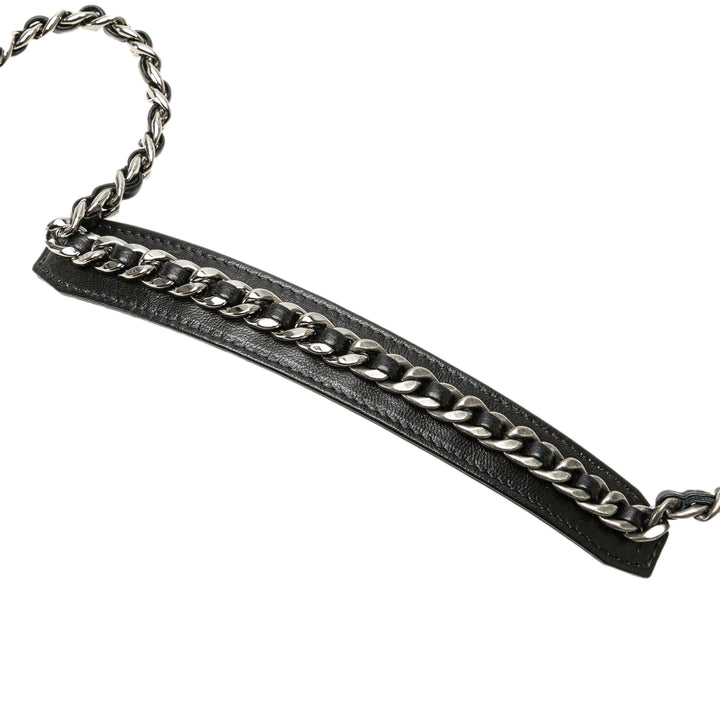 Chanel Matelassé Chanel 19 Porte-cartes avec chaîne Cuir d'agneau
