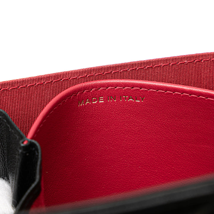 Chanel Matelassé Chanel 19 Porte-cartes avec chaîne Cuir d'agneau