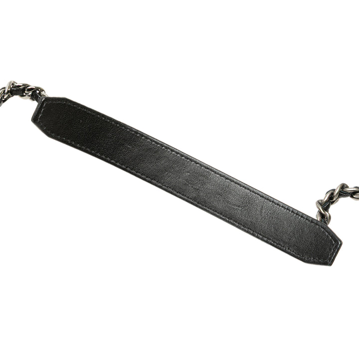 Chanel Matelassé Chanel 19 Porte-cartes avec chaîne Cuir d'agneau