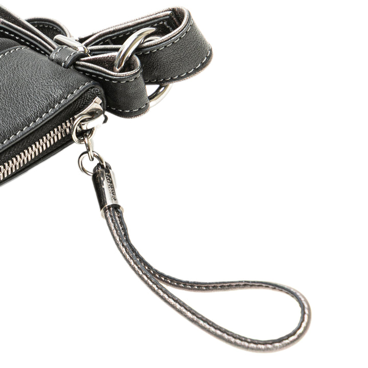 Anagram Nylon Crossbody Gray - Gaby Paris