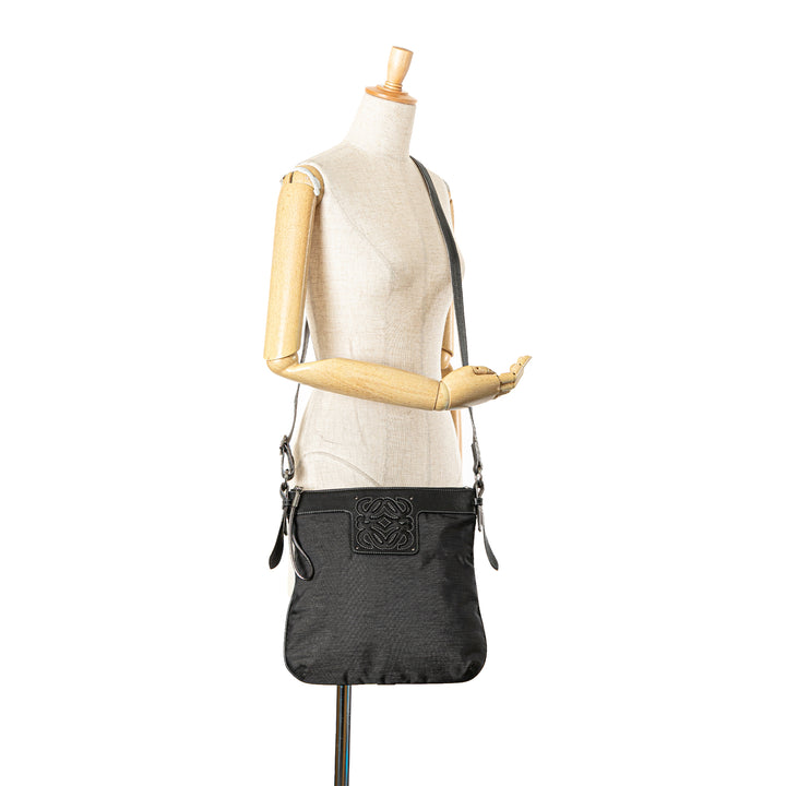 Anagram Nylon Crossbody Gray - Gaby Paris