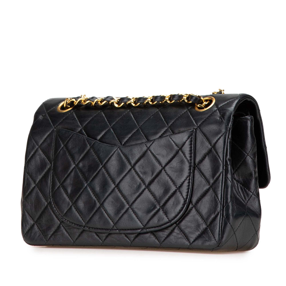 Small Classic Lambskin Double Flap Black - Gaby Paris