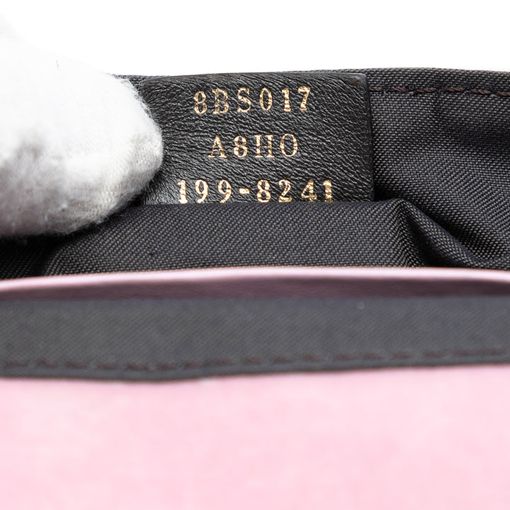 Fendi Zucca embossé Baguette Sac Mini Rose – vue 6 – GABY PARIS