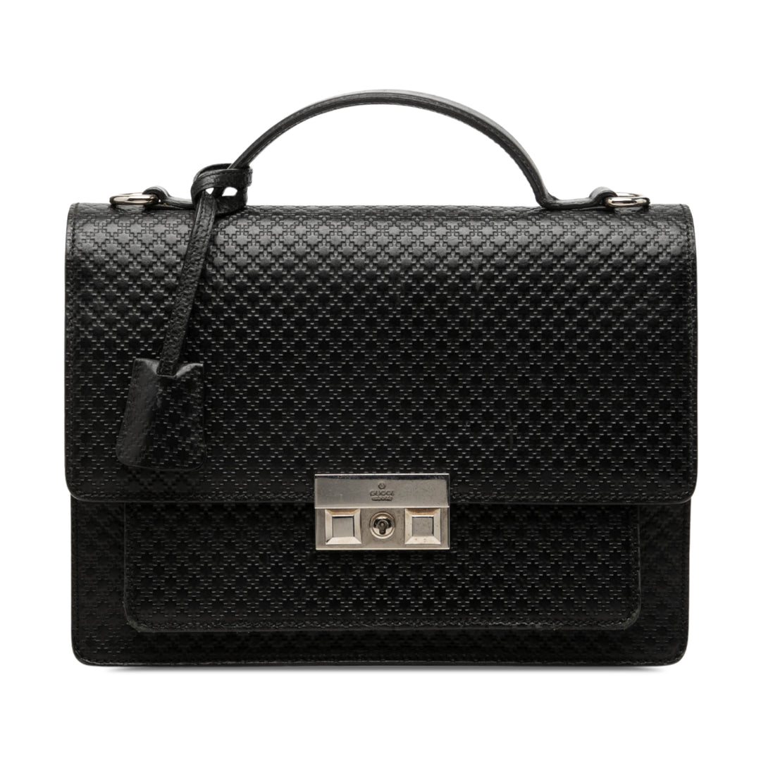 Gucci Diamante Business Sac Cuir de veau Noir – vue principale – GABY PARIS