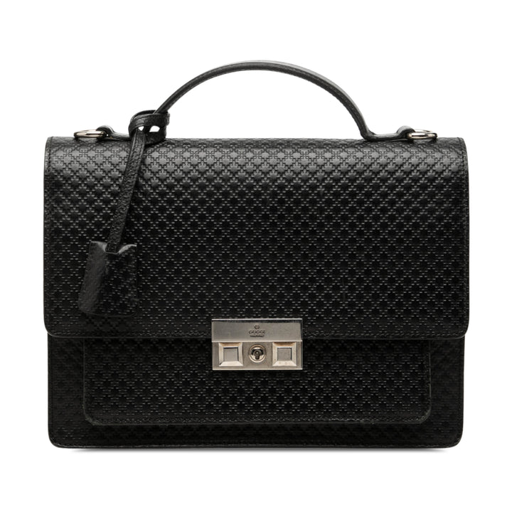 Gucci Diamante Business Sac Cuir de veau Noir – vue principale – GABY PARIS