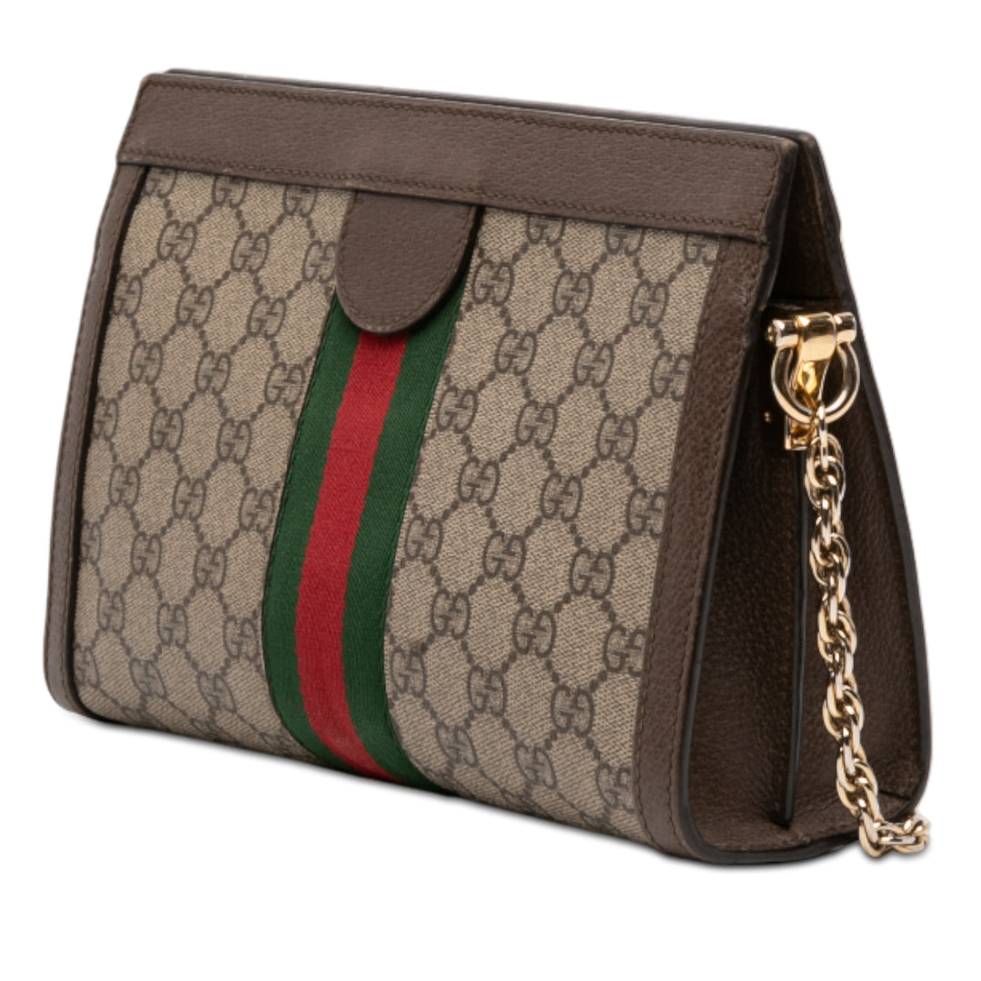 Gucci Small GG Supreme Web Ophidia Chain Sac porté croisé