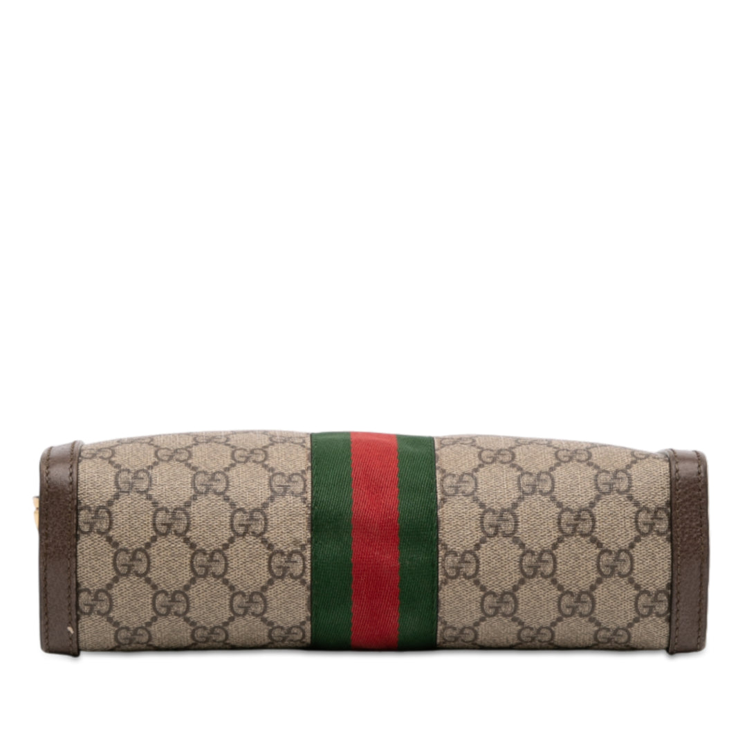 Gucci Small GG Supreme Web Ophidia Chain Sac porté croisé