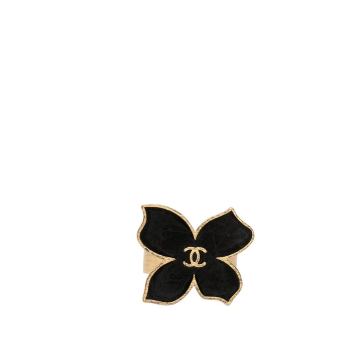 Chanel CC plaqué Émail Butterfly Bague