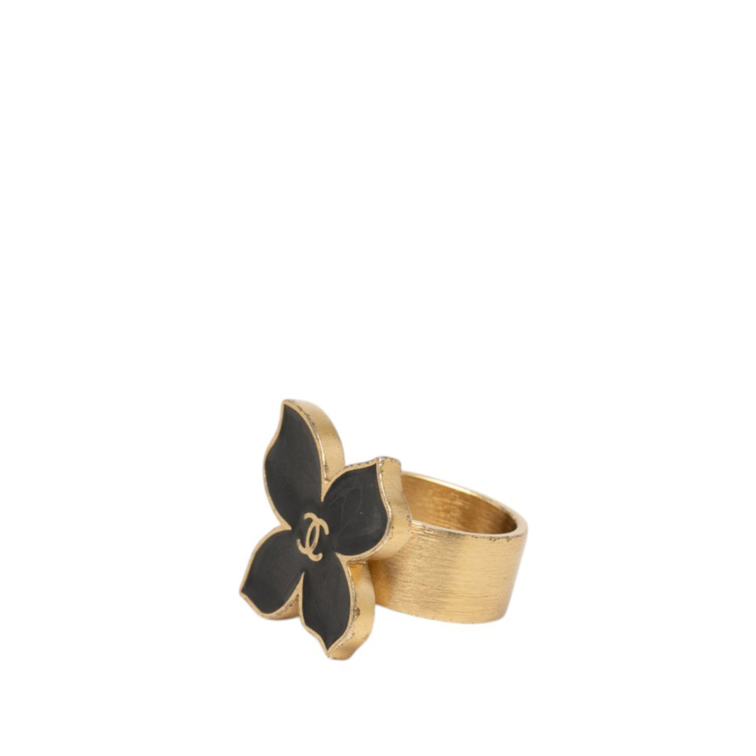 Chanel CC plaqué Émail Butterfly Bague