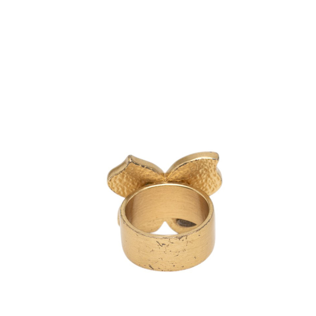 Chanel CC plaqué Émail Butterfly Bague