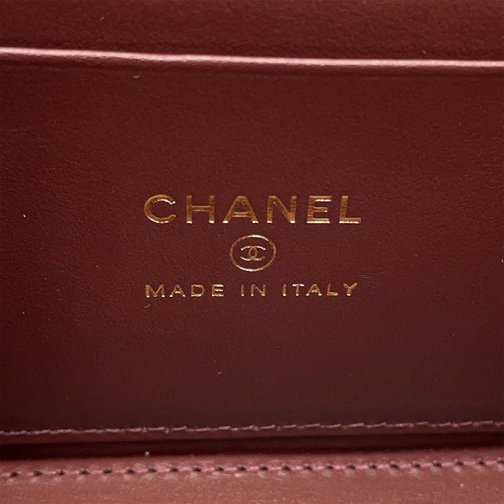Chanel Matelassé Vanity avec chaîne Petit Cuir caviar Noir