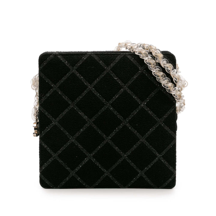 Chanel CC Tweed Chain Fantasy Sac porté croisé Noir