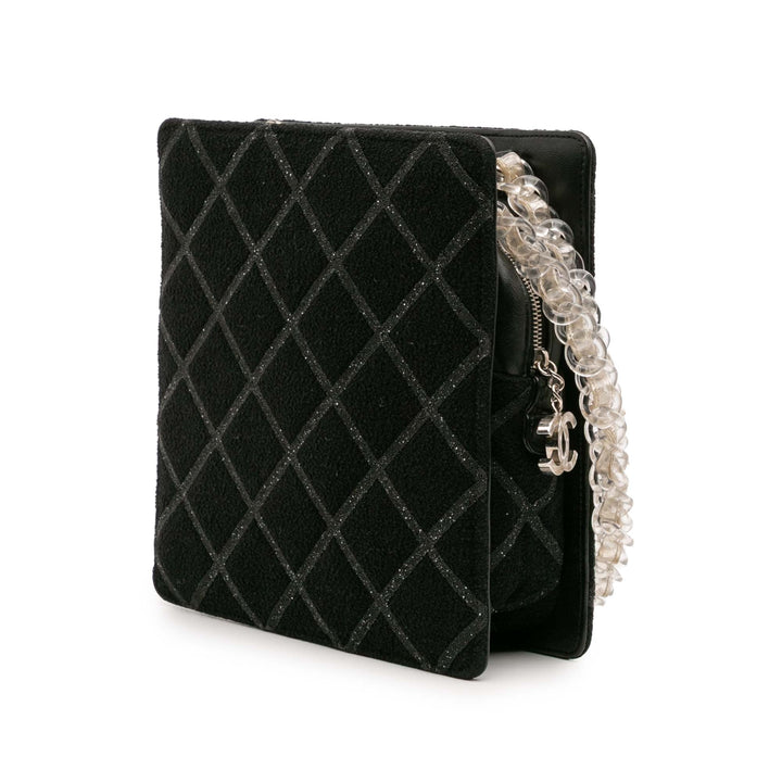 Chanel CC Tweed Chain Fantasy Sac porté croisé Noir