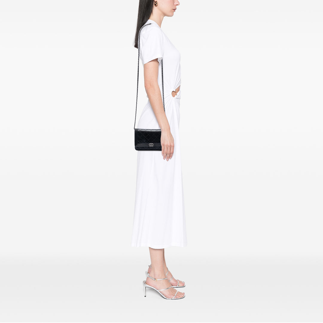 Chanel Matelassé Cuir d’agneau Boy Wallet on Chain