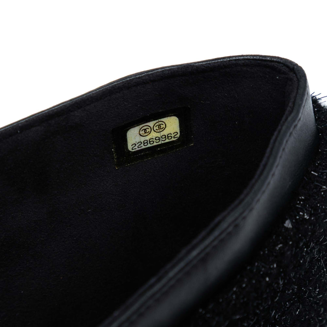 Chanel CC Tweed Sac rond à chaîne Tablet Holder Sac porté croisé