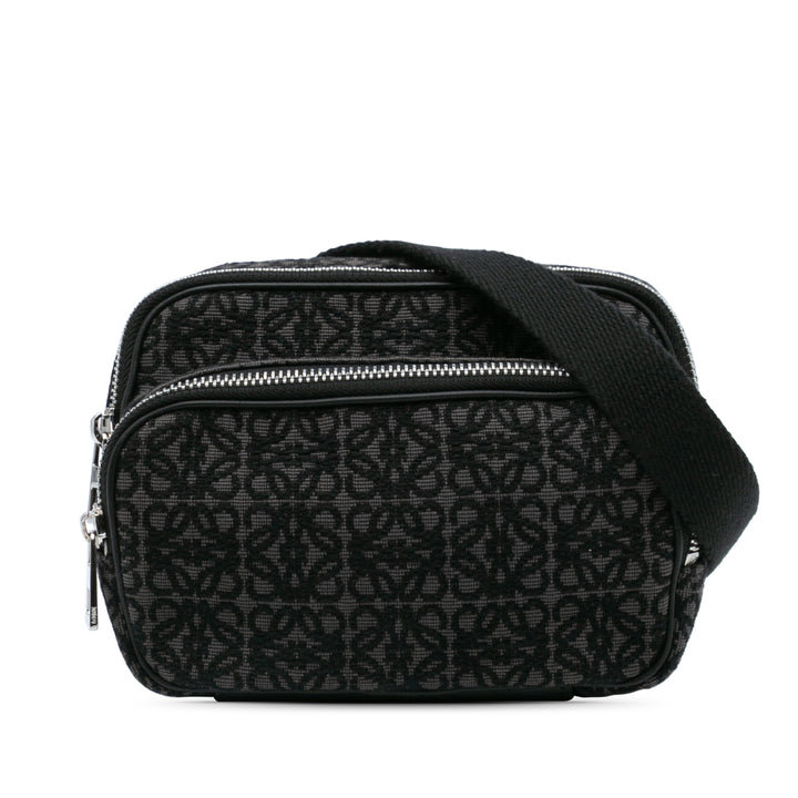 Mini Anagram Canvas Camera Bag Black - Gaby Paris