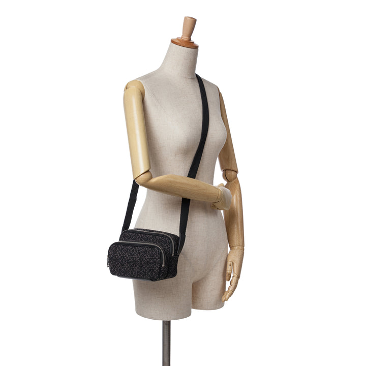 Mini Anagram Canvas Camera Bag Black - Gaby Paris