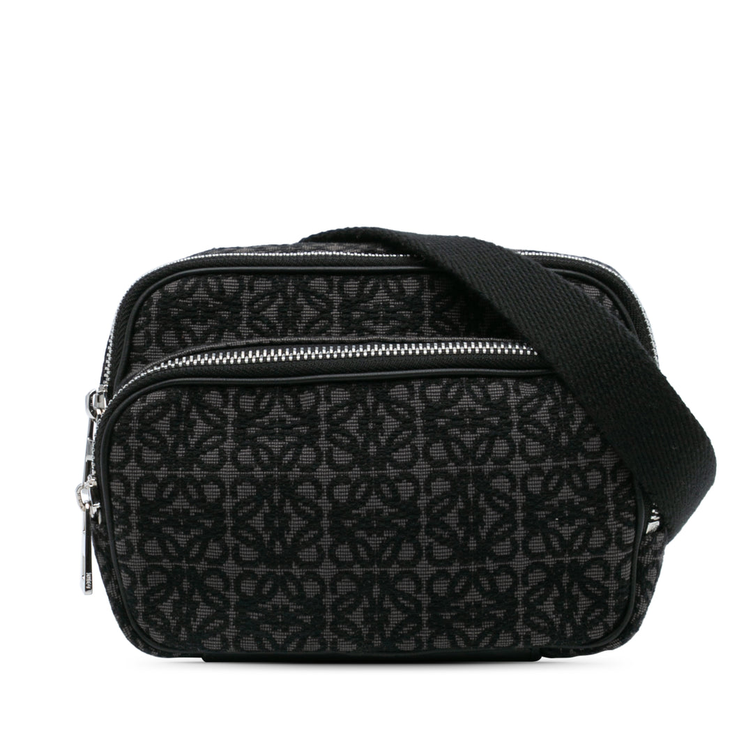 Mini Anagram Canvas Camera Bag Black - Gaby Paris