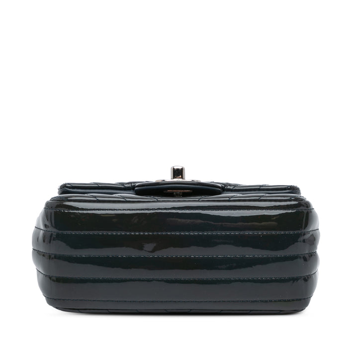 Chanel Classic Carré Chevron Rabat simple Mini Cuir